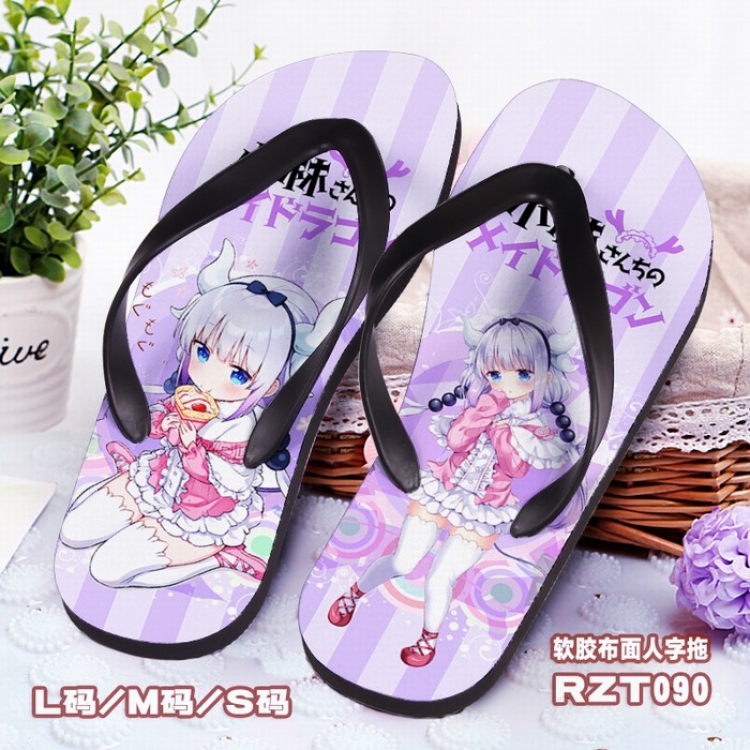 Miss Kobayashis Dragon Maid Soft glue Cloth surface Flip-flops slipper S.M.L RZT090