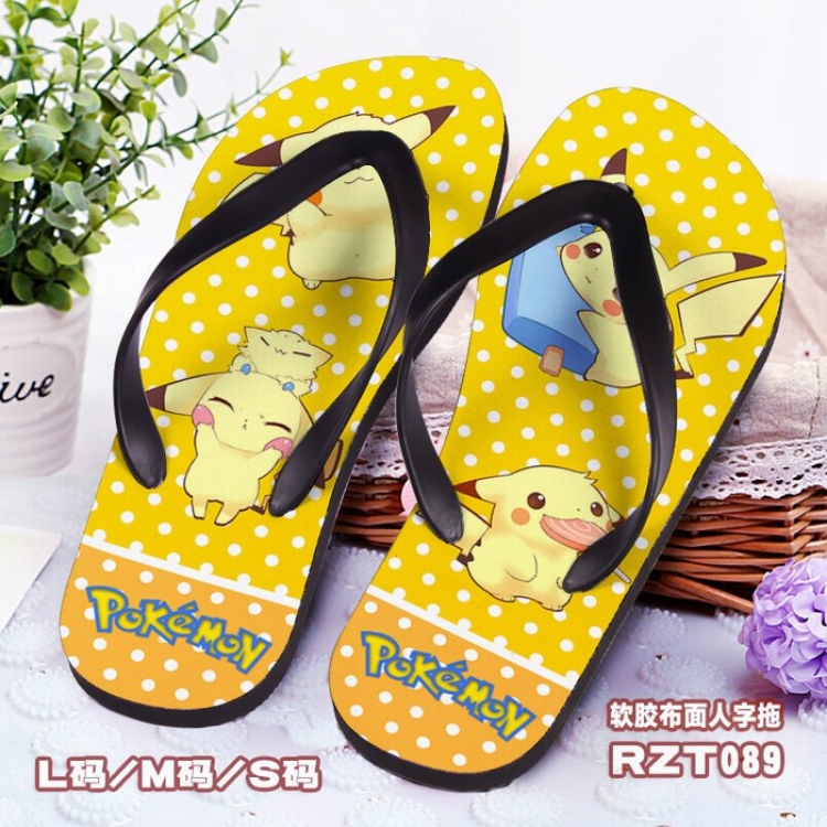 Pokemon Soft glue Cloth surface Flip-flops slipper S.M.L RZT089