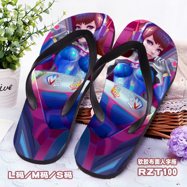 Overwatch Soft glue Cloth surface Flip-flops slipper S.M.L RZT100