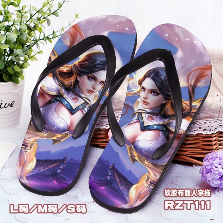 King glory Soft glue Cloth surface Flip-flops slipper S.M.L RZT111