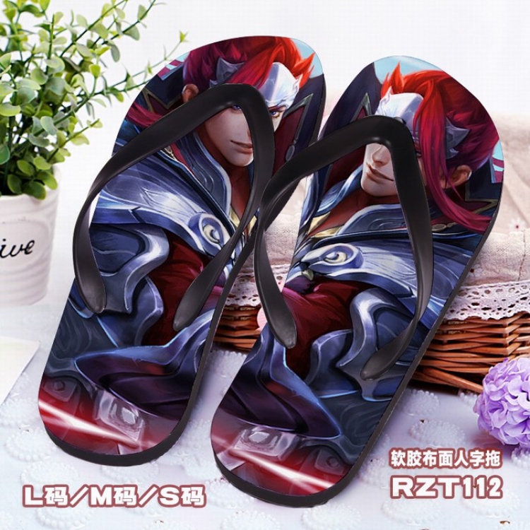 King glory Soft glue Cloth surface Flip-flops slipper S.M.L RZT112