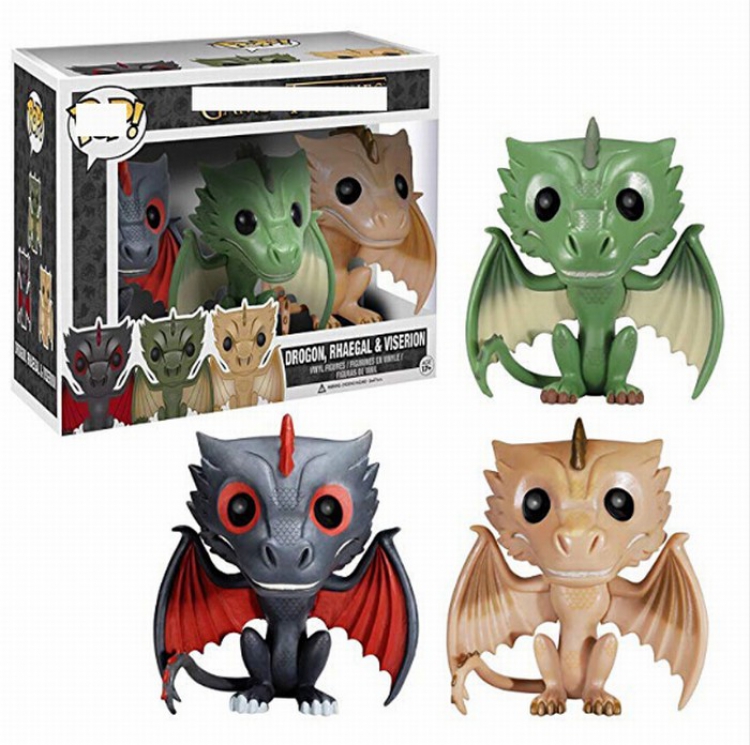 Funko-POP Game of Thrones a set of 3 Boxed Figure Decoration 10CM 0.14KG