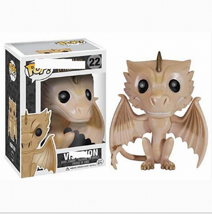 Funko-POP 22 Game of Thrones Viserion Boxed Figure Decoration 10CM 0.14KG