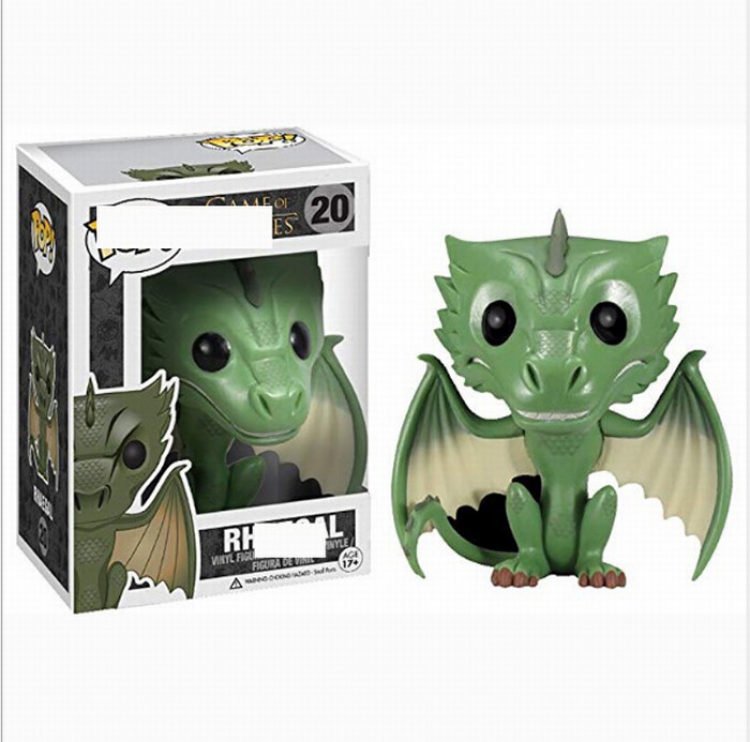 Funko-POP 20 Game of Thrones Rhaegal Boxed Figure Decoration 10CM 0.14KG