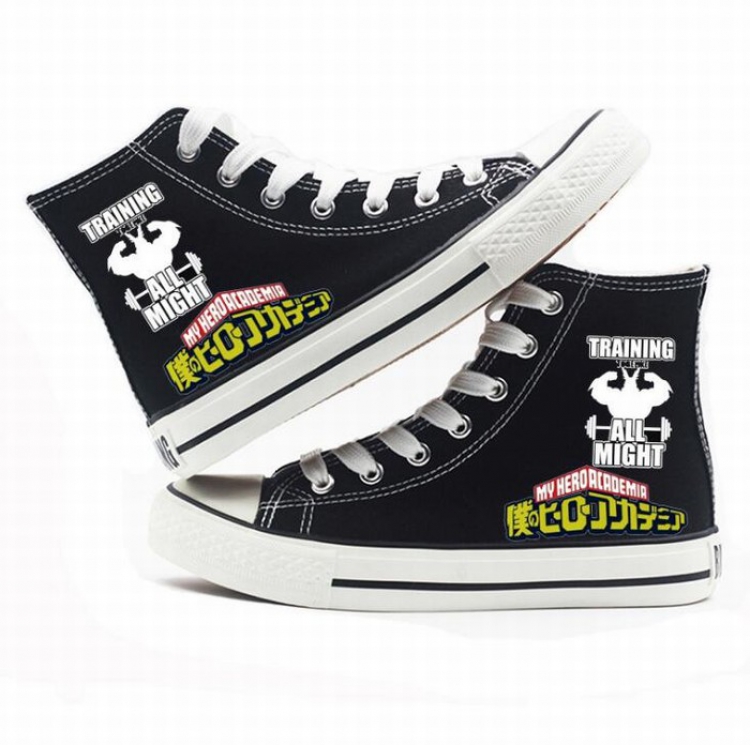My Hero Academia High-top canvas shoes printed shoes A total of 10 yards 35-44 Style C
