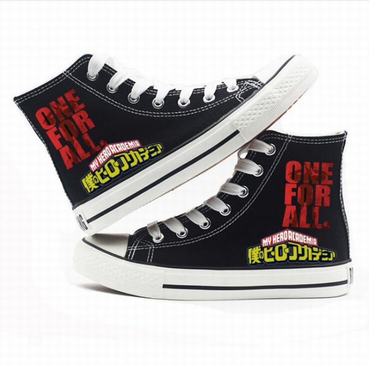 My Hero Academia High-top canvas shoes printed shoes A total of 10 yards 35-44 Style D