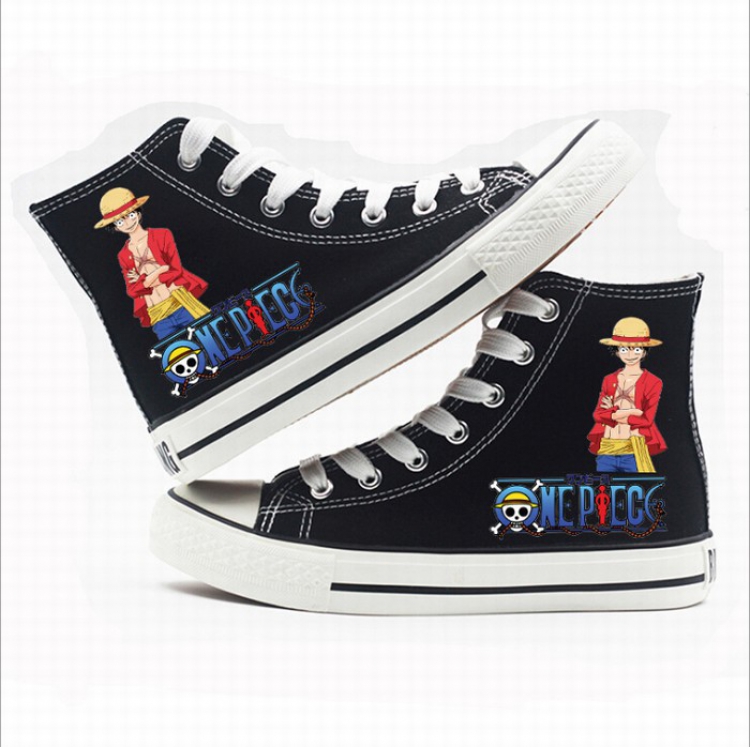 One Piece High-top canvas shoes printed shoes A total of 10 yards 35-44 Style M