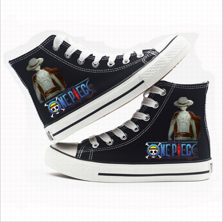 One Piece High-top canvas shoes printed shoes A total of 10 yards 35-44 Style P