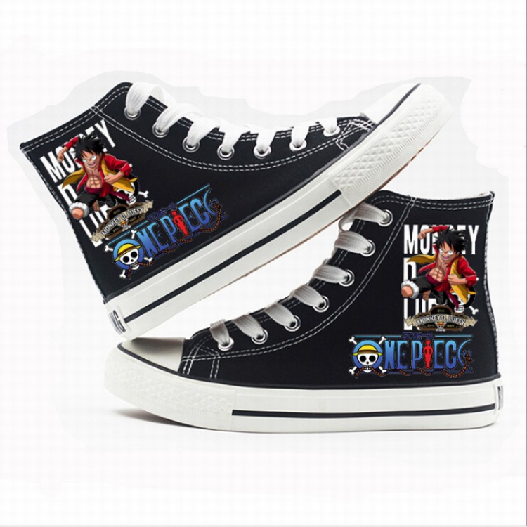 One Piece High-top canvas shoes printed shoes A total of 10 yards 35-44 Style T