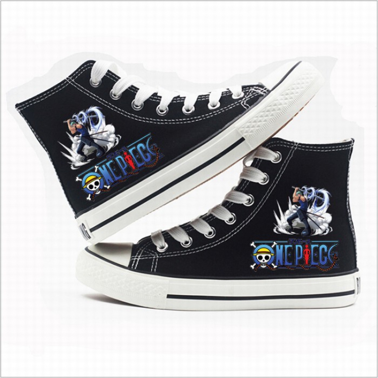 One Piece High-top canvas shoes printed shoes A total of 10 yards 35-44 Style W