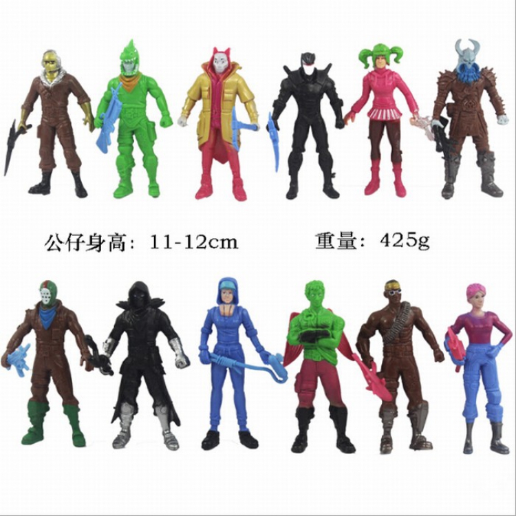 Fortnite  a set of 12 OPP bag Boxed Figure Decoration 11cm a box of 100 set price for 3 set