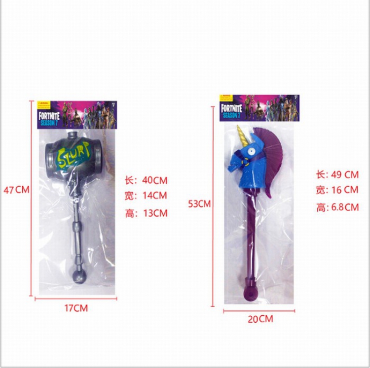 Fortnite 2 models Weapon hammer seahorse weapon Prop Single OPP card holder price for 4 pcs