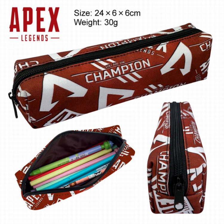 Apex Legends Cloth single layer zipper large capacity pencil case pencil bag Style A