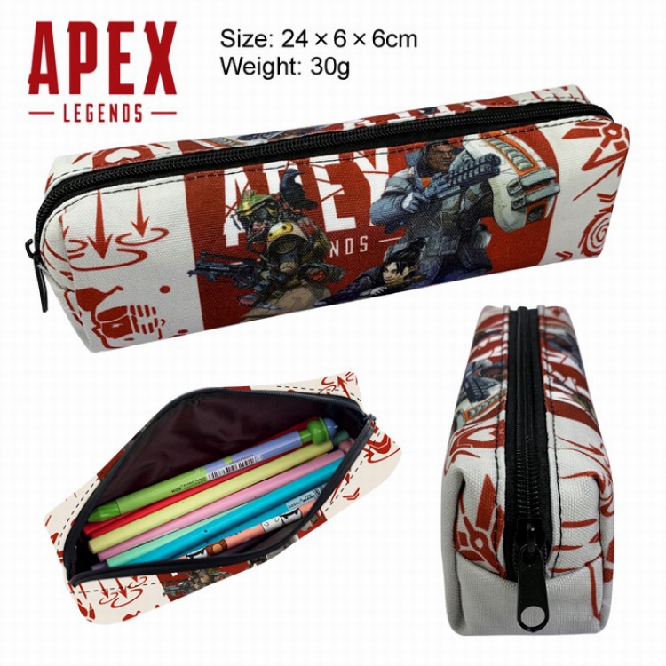 Apex Legends Cloth single layer zipper large capacity pencil case pencil bag Style B