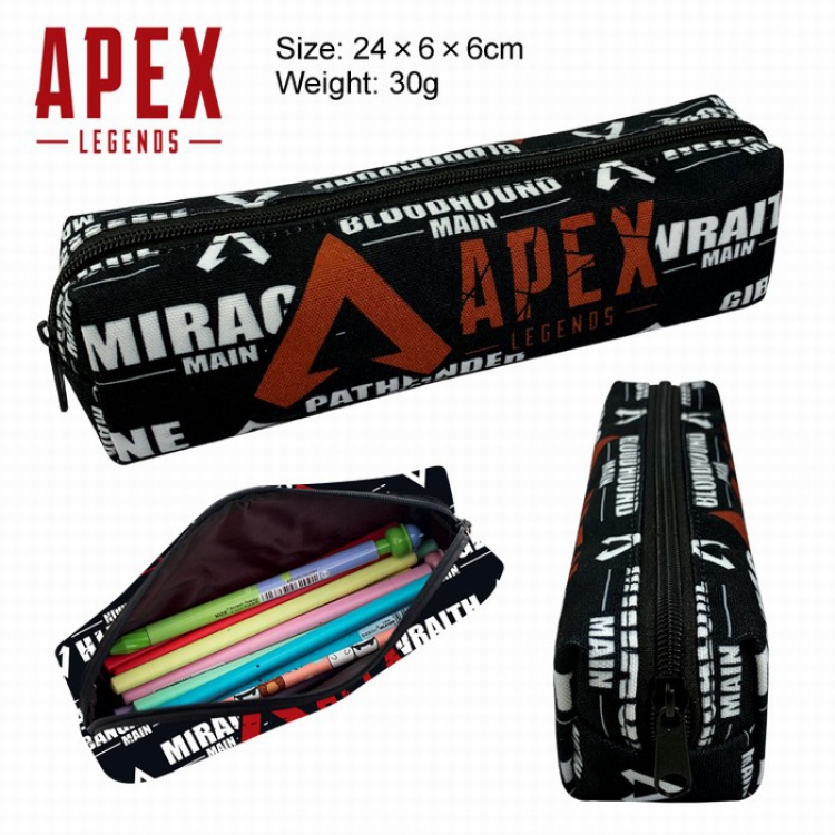 Apex Legends Cloth single layer zipper large capacity pencil case pencil bag Style D