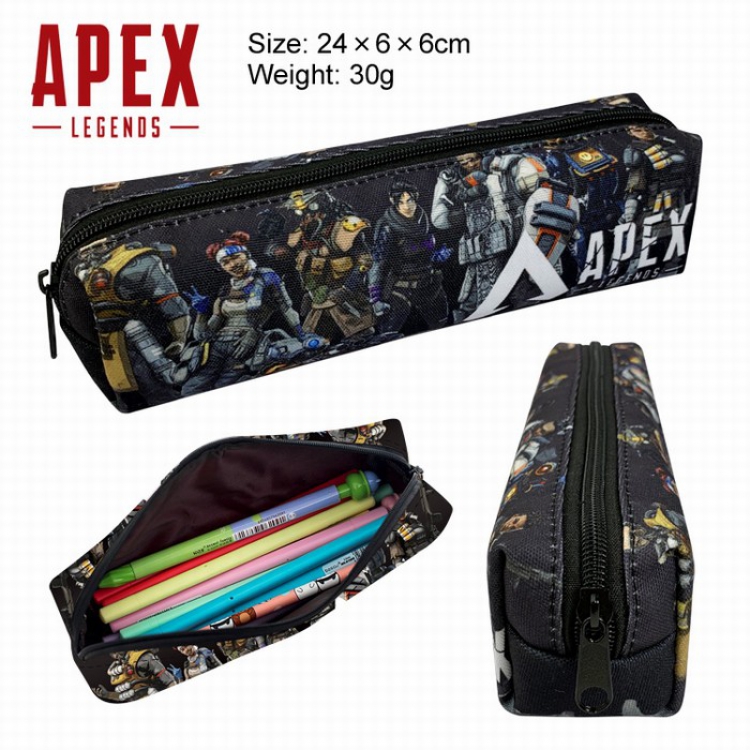 Apex Legends Cloth single layer zipper large capacity pencil case pencil bag Style E