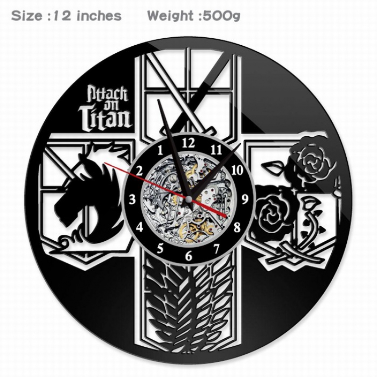 Shingeki no Kyojin Creative painting wall clocks and clocks PVC material No battery Style C