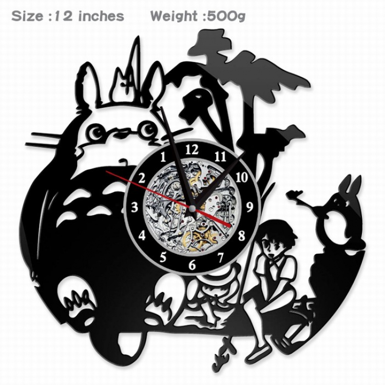 TOTORO Creative painting wall clocks and clocks PVC material No battery Style D