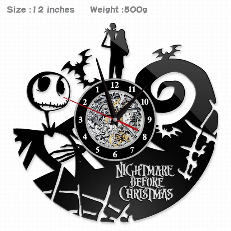 The Nightmare Before Christmas Creative painting wall clocks and clocks PVC material No battery Style B