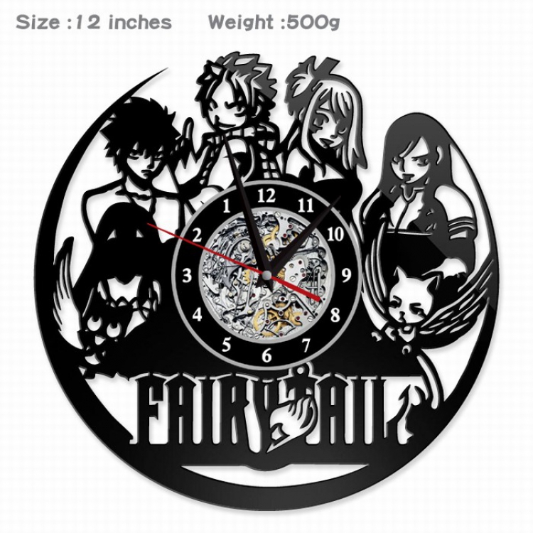 Fairy tail Creative painting wall clocks and clocks PVC material No battery Style B