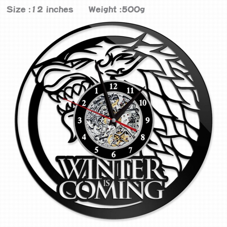 Game of Thrones Creative painting wall clocks and clocks PVC material No battery Style 2