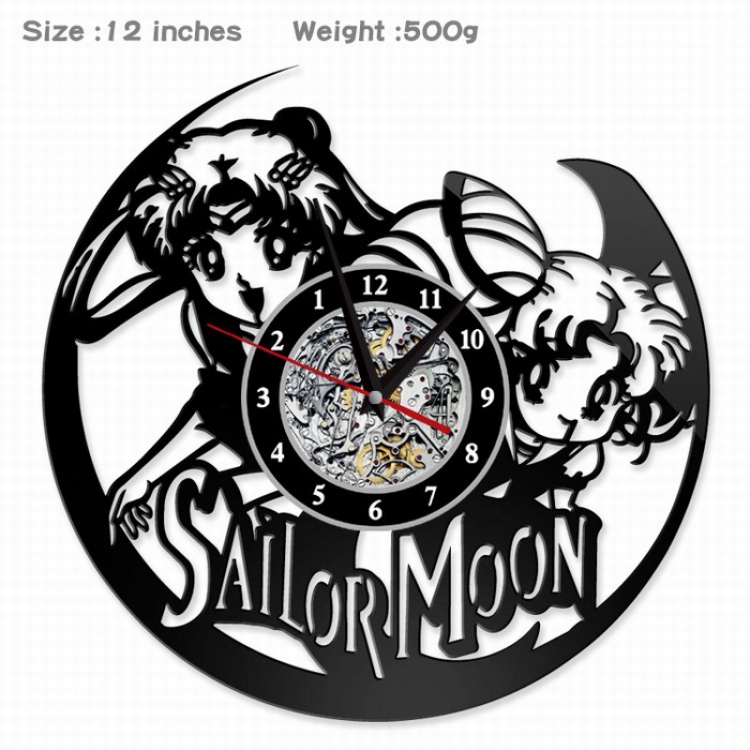 Sailormoon Creative painting wall clocks and clocks PVC material No battery Style 2