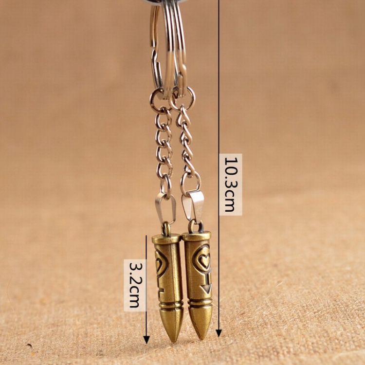 Simulation bullet a set of 2 models Keychain pendant