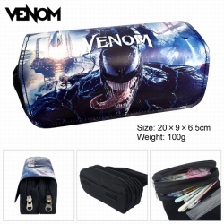Venom PU surface Multifunction Double layer Zipper Flip cover Pencil Bag