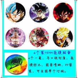 DRAGON BALL 6 Brooch Bedge 75c...