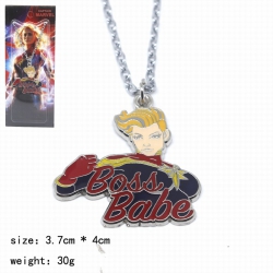 Captain Marvel Necklace pendan...