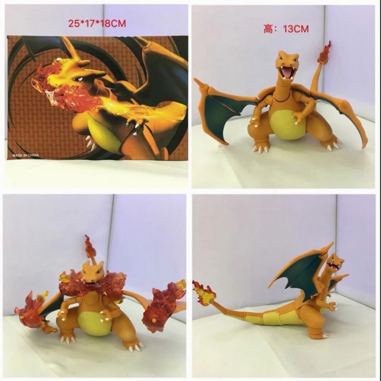 Pokemon SHF Movable Charizard Boxed Figure Decoration 13CM 25X17X18CM a box of 24