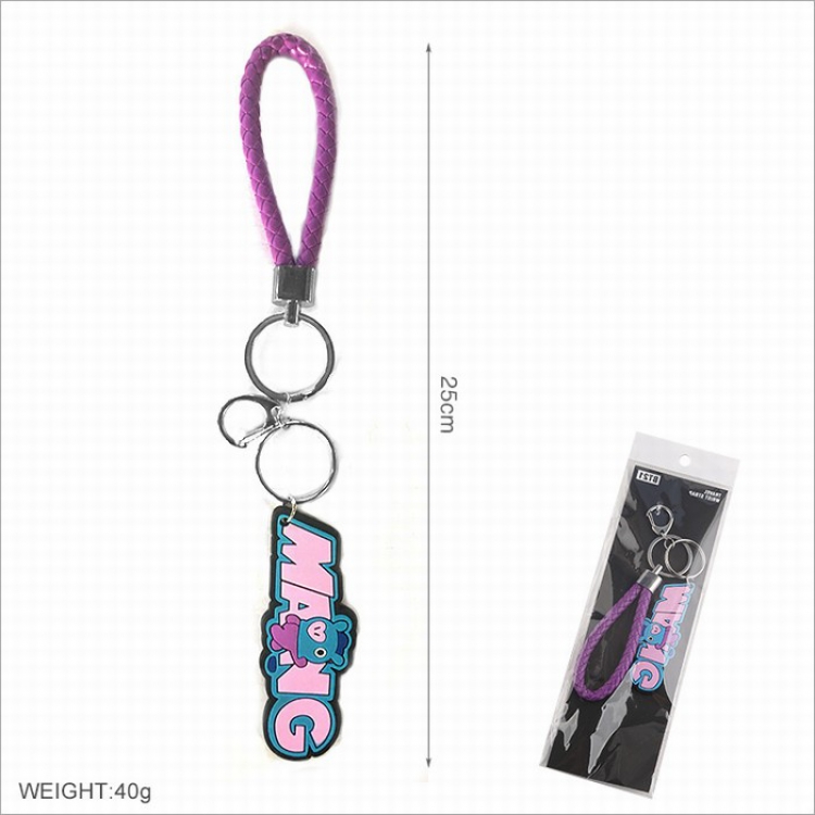 BTS BT21 Three-dimensional soft rubber lanyard Keychain pendant Style E