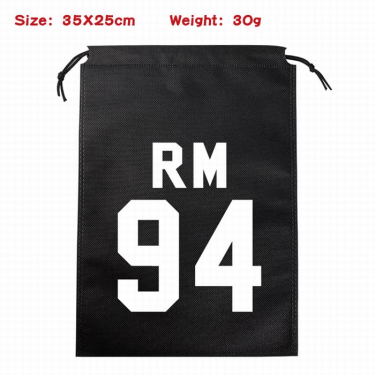 BTS Canvas drawstring storage pouch bag 35X25CM 30G Style 13