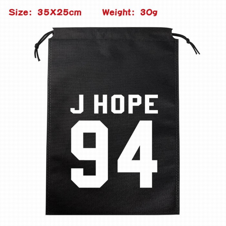 BTS Canvas drawstring storage pouch bag 35X25CM 30G Style 14