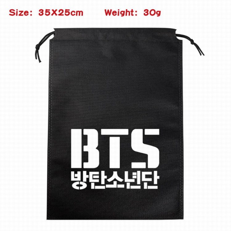 BTS Canvas drawstring storage pouch bag 35X25CM 30G Style 1