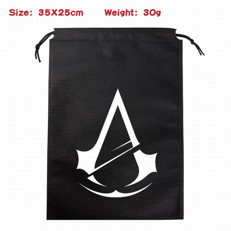 Assassin Creed Canvas drawstring storage pouch bag 35X25CM 30G