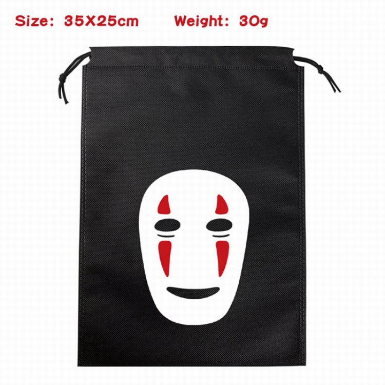 Spirited Away Canvas drawstring storage pouch bag 35X25CM 30G