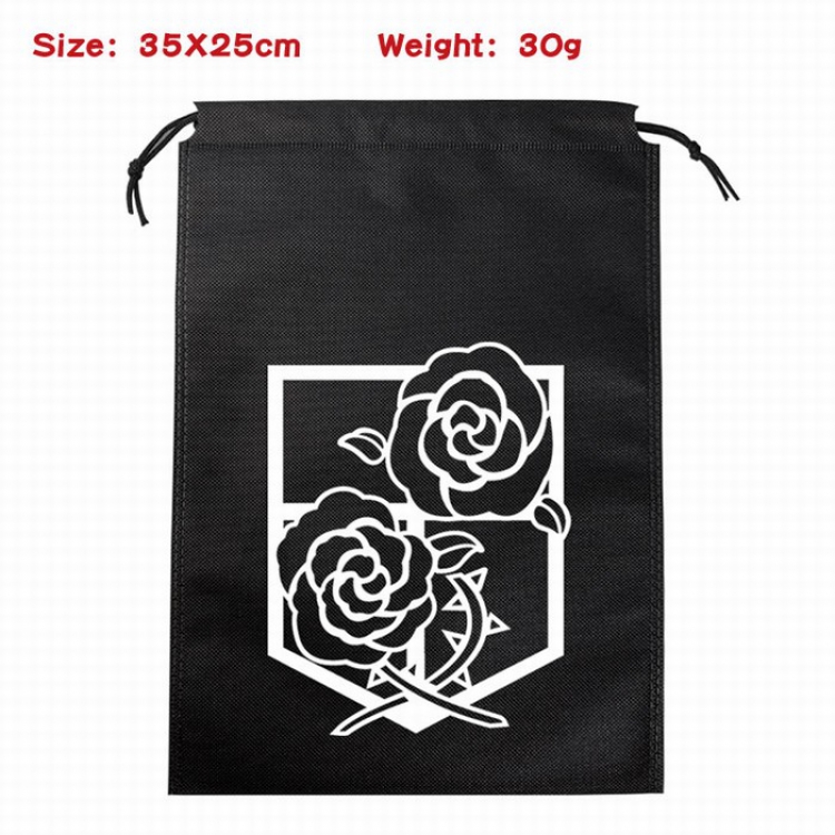 Shingeki no Kyojin Canvas drawstring storage pouch bag 35X25CM 30G Style 2