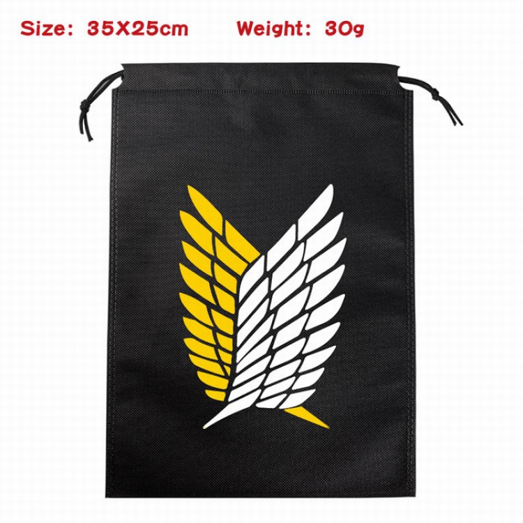 Shingeki no Kyojin Canvas drawstring storage pouch bag 35X25CM 30G Style 5