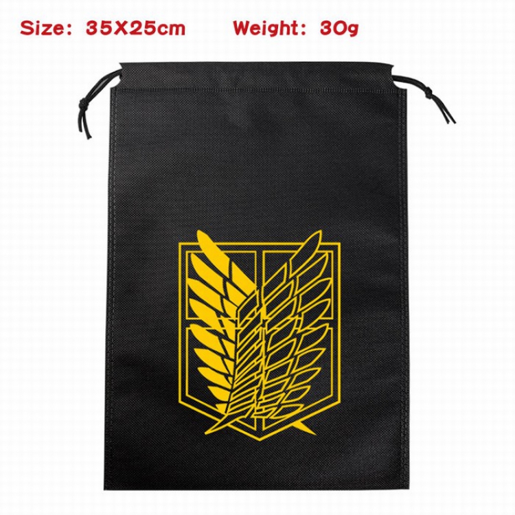 Shingeki no Kyojin Canvas drawstring storage pouch bag 35X25CM 30G Style 7