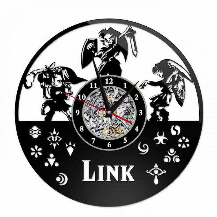 The Legend of Zelda Creative painting wall clocks and clocks PVC material No battery Style 16