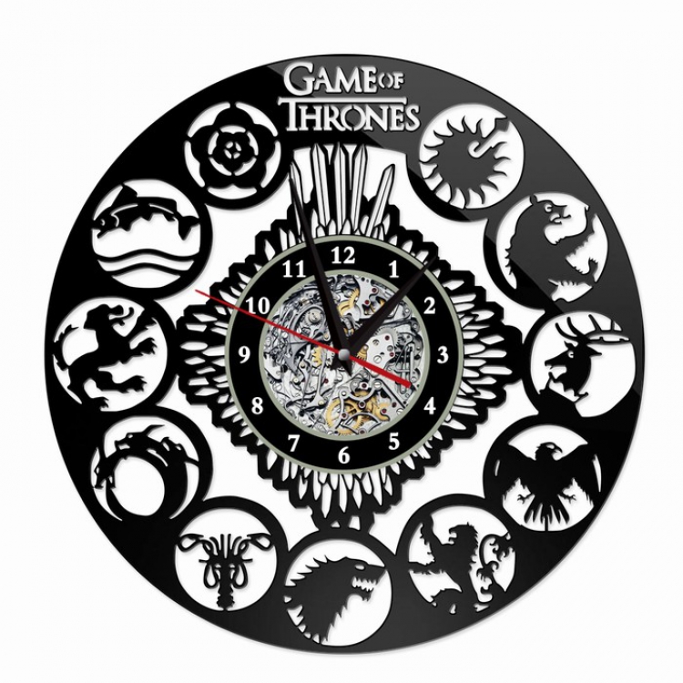 Game of Thrones Creative painting wall clocks and clocks PVC material No battery Style 3