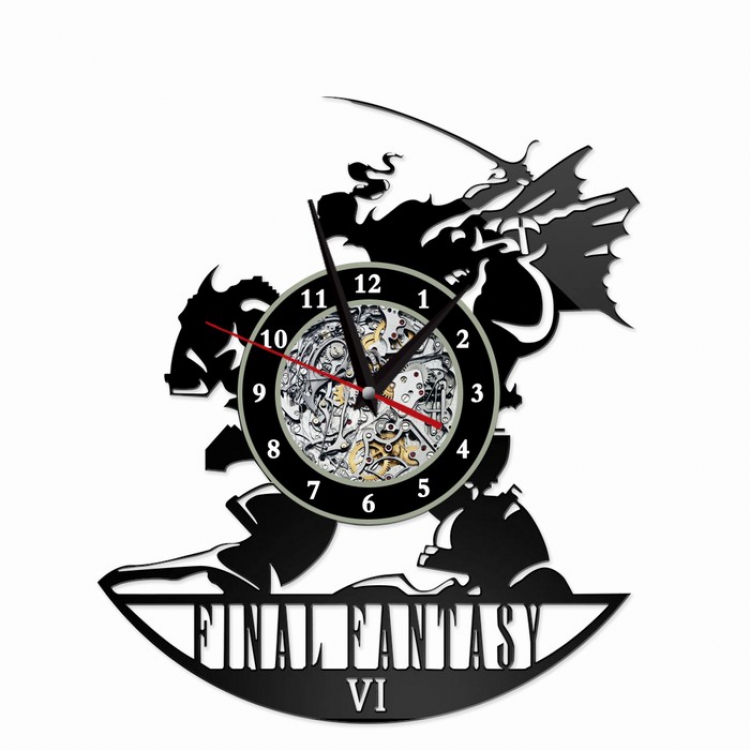 Final Fantasy Creative painting wall clocks and clocks PVC material No battery Style 2