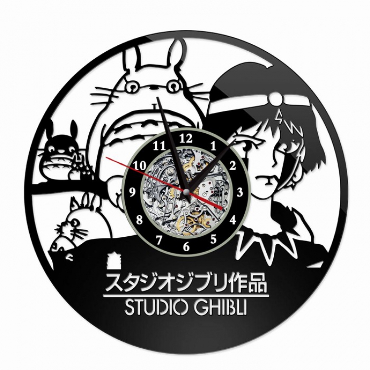 TOTORO Creative painting wall clocks and clocks PVC material No battery Style 12