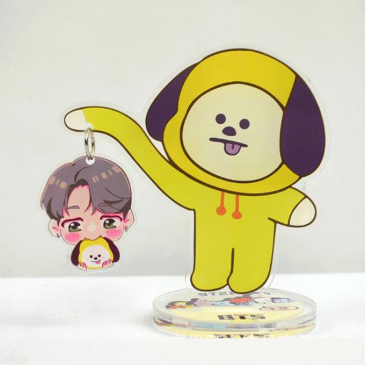 BTS BT21 Transparent double sided Standing Plates with base Style F