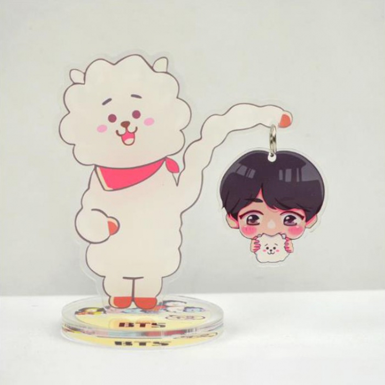 BTS BT21 Transparent double sided Standing Plates with base Style E