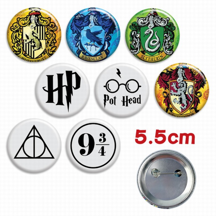 Harry Potter a set of 8 Tinplate Badge Brooch 5.5CM Style A