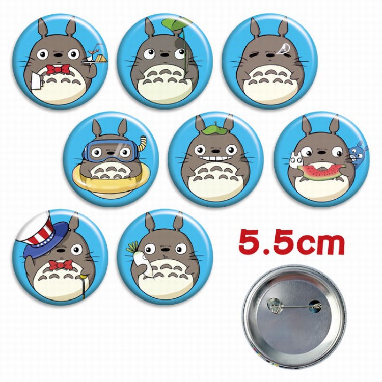 TOTORO a set of 8 Tinplate Badge Brooch 5.5CM Style A