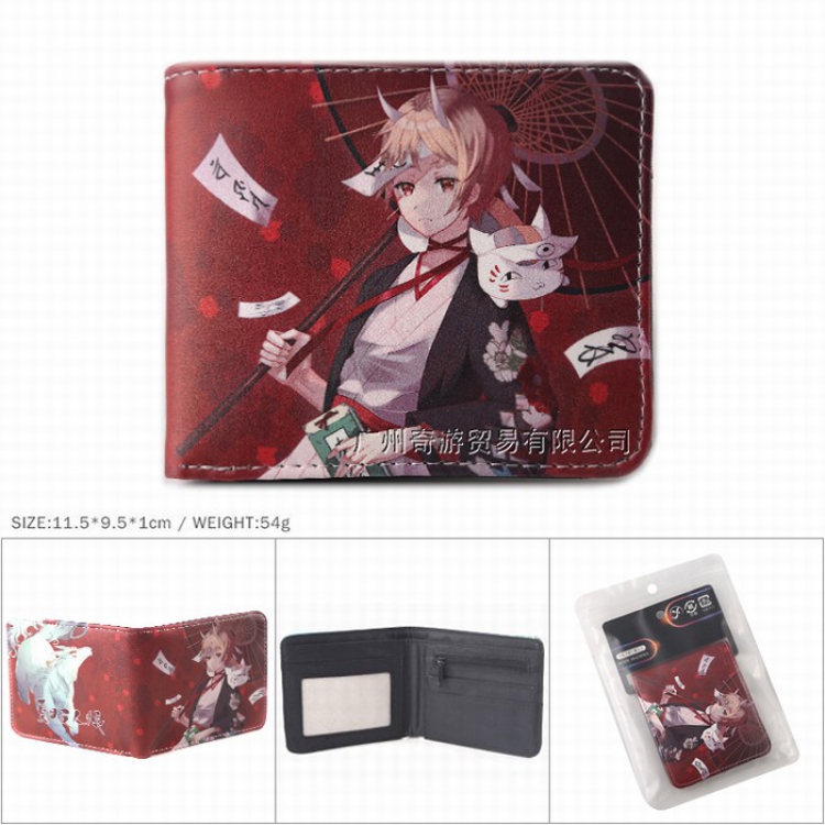 Natsume_Yuujintyou Full color Twill two-fold short wallet Purse 11.5X9.5X1CM 54G Style B
