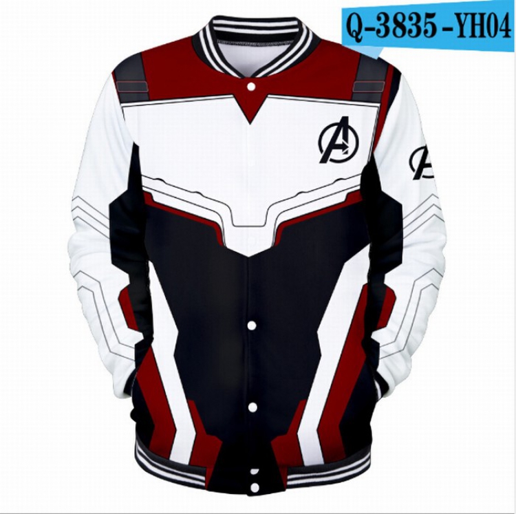 The avengers allianc Long sleeve Hoodie Baseball uniform XXS-4XL total of 9 yards price for 3 pcs